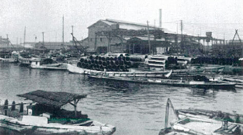 Shipments of iron pipes from the Amagasaki plant