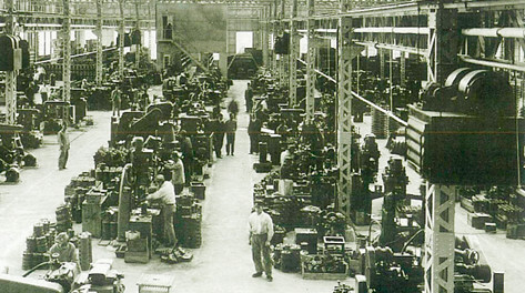 The machinery plant inside the Sakai plant