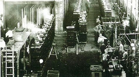 A mold casting area inside the Okajima plant